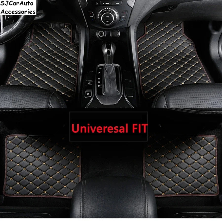 4-piece set of Universal PU Leather Car Floor Mats