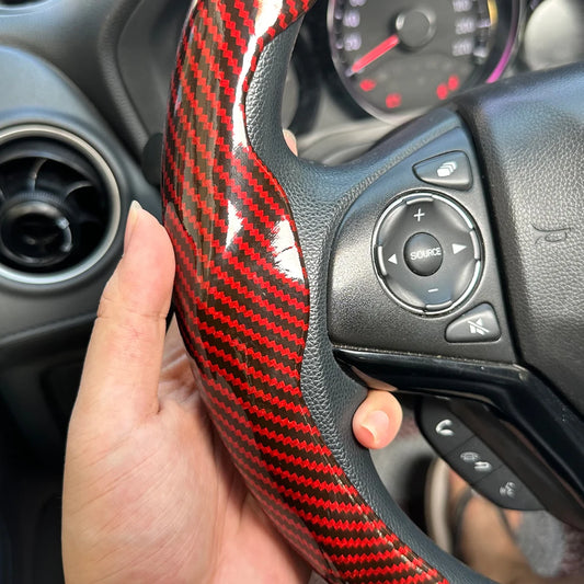 2PCS Universal Leather Steering Wheel Booster Cover Set