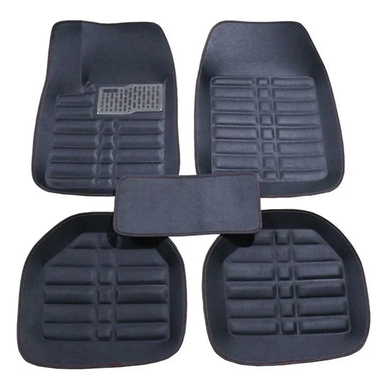 5-piece set of premium PU leather car floor mats