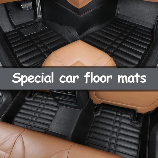 5-piece set of premium PU leather car floor mats